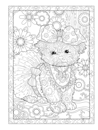 Creative Haven Playful Puppies Coloring Book: Relax & Find Your True Colors (Adult Coloring Books: Pets) Dover Publications