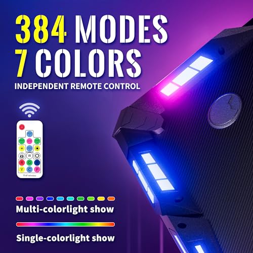 Gamtimer Gaming Desk with LED Lights,47 inch Carbon Fiber Surface RGB Gaming Computer Table, 384 Color Mode with Remote Control, Cup Holder and Headphone Hook - Black Gamtimer