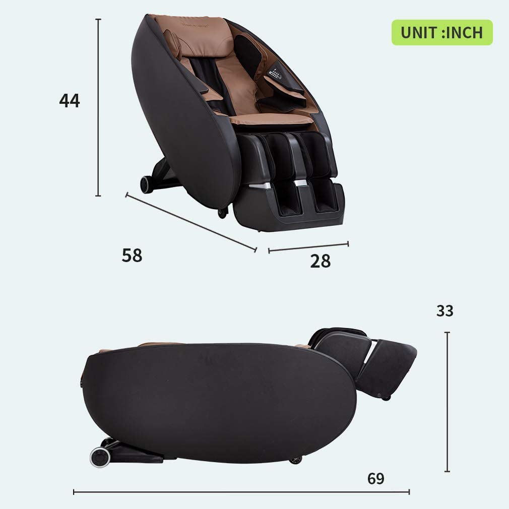 BestMassage Shiatsu Massage Chairs Full Body and Recliner Zero Gravity Massage Chair Electric with Built-in Heart Foot Roller Air Massage Easy to Move for Home Office,Black BestMassage