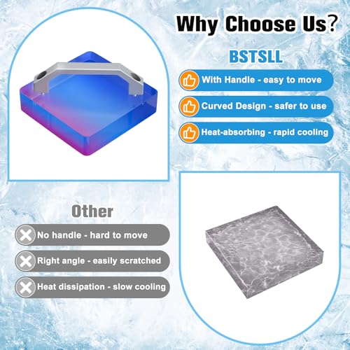 BSTSLL HTV Cooling Block for Heat Press with Handle, Fast Cooling Block for DTF Transfers, Cooler Accessories for Sublimation Vinyl, DTF Film, Heat Transfer Paper BSTSLL