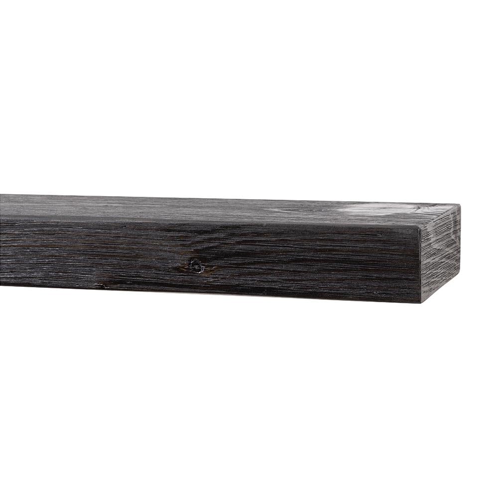 Modern Ember Vara Wood Mantel Shelf - 54 Inch Floating Provincial | 3 Inch Height - Variations in Grain and Natural Distresssing | Wooden Floating Wall Mounted Shelf - for Fireplaces & Décor Modern Ember