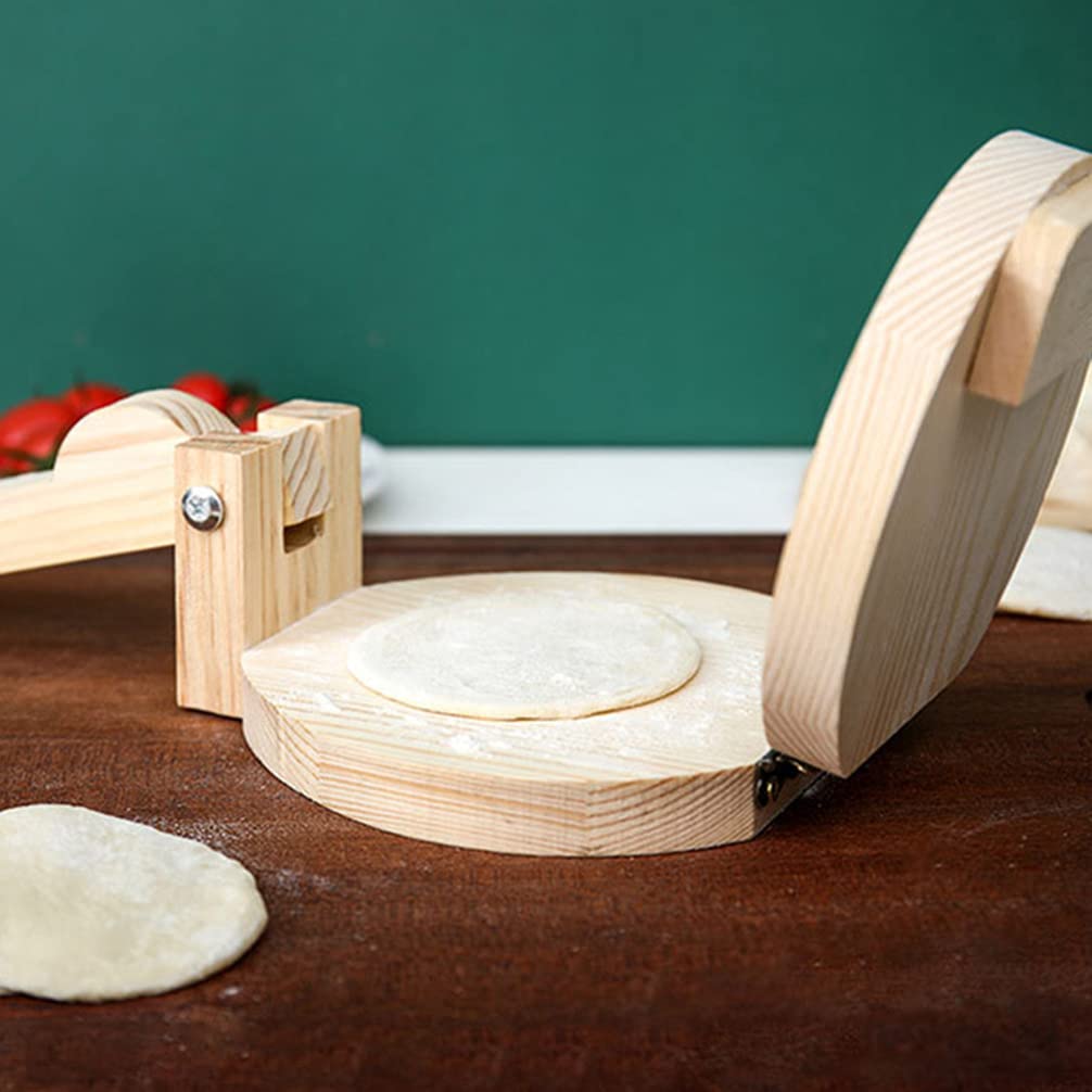 Cabilock Tortilla Press Bamboo Tortilla Maker: 10inch Mexican Tortillera Presser Round Dough Presser for Homemade Tortillera, Pataconera, and Dough Press Cabilock