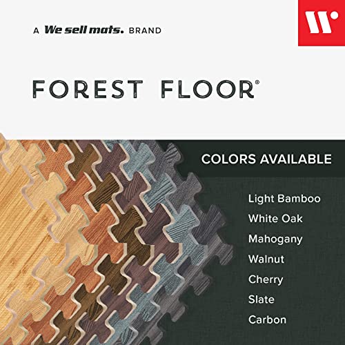 Forest Floor 3/8 Inch Thick Printed Foam Tiles, Premium Wood Grain Interlocking Foam Floor Mats, Anti-Fatigue Flooring – Stylish Flooring Solution, Carbon, 16 Sq Ft We Sell Mats