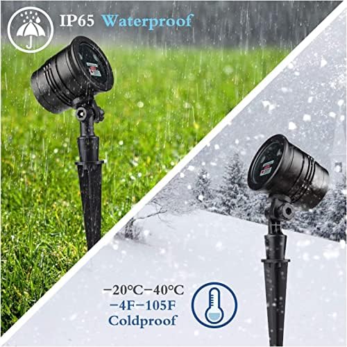 Christmas Projector Lights Outdoor Holiday Laser Lights Landscape Spotlight Red and Green Star Shower with 360 Accessibility Wireless Remote Christmas Decor for Xmas Party Outdoor Garden Patio Wall Y YUEGANG