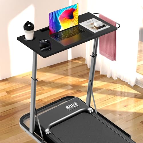 VTORY Adjustable Standing Desk for Walking Pad Treadmill, for Cycling/Bike, Workstation Standing Desk for Cycling, Trainer Stand Table for Indoor,Treadmill Desk Attachment,Bar for Walking Pad,Black VTORY