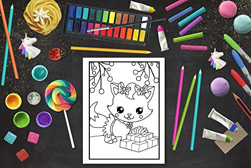 Dogs & Cats Coloring Book for Kids: 35 Cute Illustrations for Children Ages 3-10 WoodArtSupply