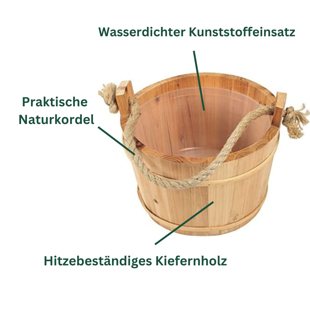 Croll & Denecke Wooden Sauna Bucket Diameter 28 cm Croll & Denecke
