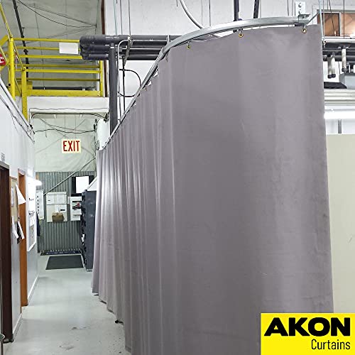 AKON Curtain Track Industrial Divider Curtains | Partition Space Quickly | Curtain Track Included | Quick Rolling and Easy to Clean | Divide Work Areas Quickly Customized Curtains Vinyl AKON Curtain Track