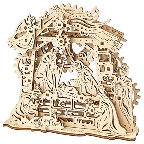 UGEARS Nativity Scene - Mechanical Puzzle 3D - Self Assembly Woodcraft Construction Kits - Wooden Nativity Set - Christmas Puzzles for Kids - Christmas DIY Decorations - Crafts on Idea UGEARS