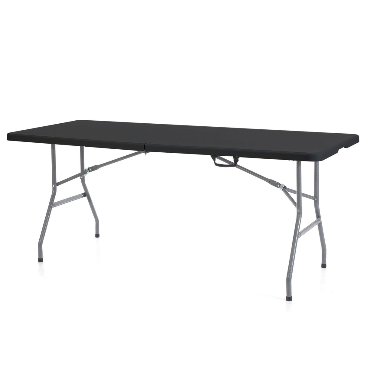 Plastic Development Group Plastic Banquet 6 Ft Indoor Outdoor Folding Table, Black Peakform
