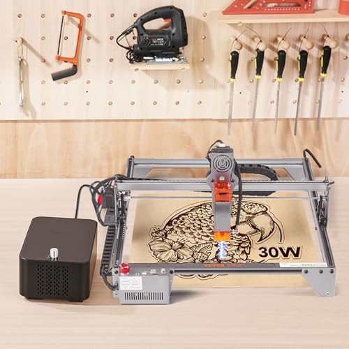 VEVOR Air Assist, Adjustable 50 L/min Airflow, Air Assist Pump Kit for Laser Cutter and Engraver, Clear Smoke and Dust, Reduce Surface Temperature, Shield Laser Lens, for Laser Engraver ≥ 20W VEVOR