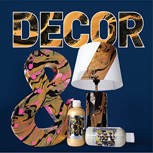 FolkArt, Mad Drizzle Metallics Pre-Mixed Acrylic Set, Set of 3 Premium High Gloss Finish Fluid Pouring Paints Perfect for Indoor & Outdoor Arts and Crafts Projects, 50417 FolkArt