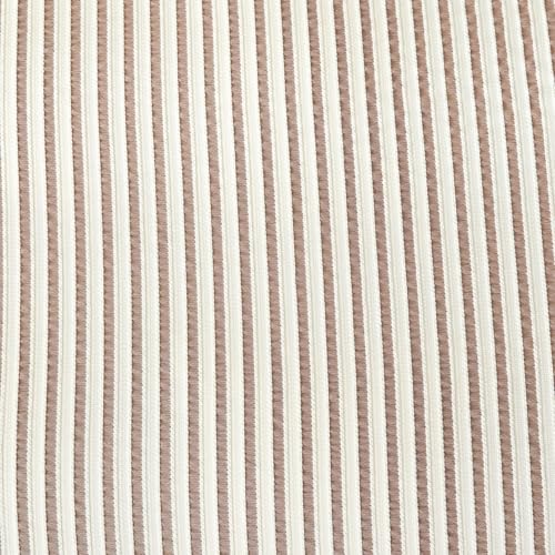 TISPLR Comforter Set Queen Size Striped Soft Luxury Washed Microfiber Jacquard 3 Pieces Bedding, White Dark Brown Vertical Ticking Stripes Comforter with 2 Pillowcases Breathable Durable Comfy TISPLR