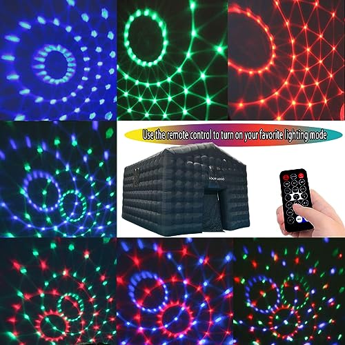 SAYOK Inflatable Nightclub Cube Tent Disco Light Nightclub Tent with LED Colour Lighting Suitable for Birthday Parties/Friend Gatherings/Family Celebration Parties SAYOK