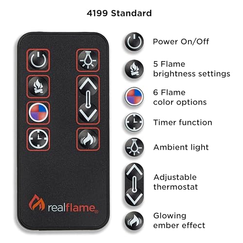 Real Flame Chateau 41" Corner Electric Fireplace with Mantel for Living Room or Bedroom, Replaceable Fireplace Insert Heater, Realistic Log and Flame Effect, Remote Control, Timer. Real Flame