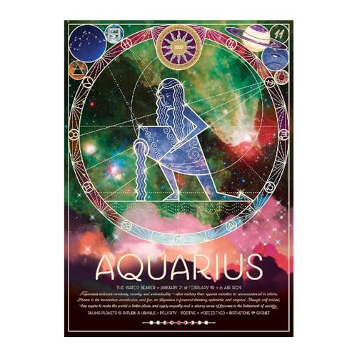 Cobble Hill 500 Piece Zodiac Puzzle - Aquarius - Sample Poster Included Cobble Hill Puzzle Company Ltd.