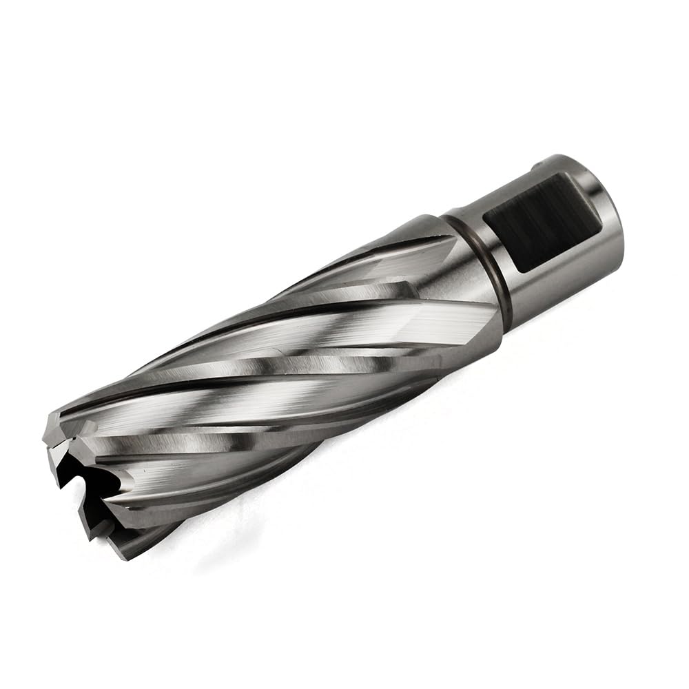 OSCARBIDE Annular Cutter 7/8 inch Cutting Diameter,2 inch Depth of Cut,3/4 inch Weldon Shank 2 Flat Mag Drill Bit with Pilot Pin for Magnetic Drill Press,1 Piece OSCARBIDE