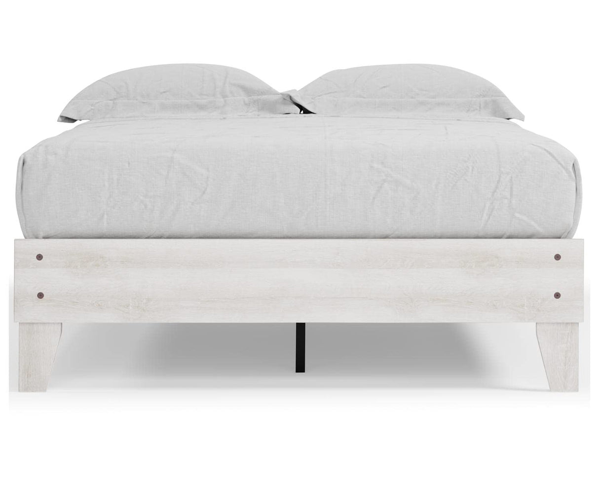 Shawburn Casual Farmhouse Full Platform Bed Frame in Whitewash by Signature Design by Ashley Signature Design by Ashley
