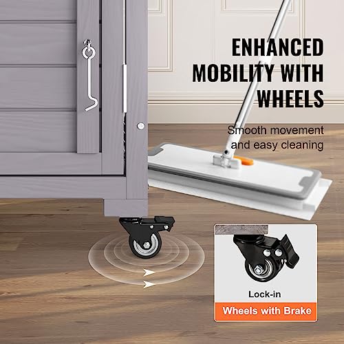 VEVOR 3-Tier Cat Playpen Catio with Wheels, Resting Box, Waterproof Roof, Windows & Doors, Removable Tray VEVOR