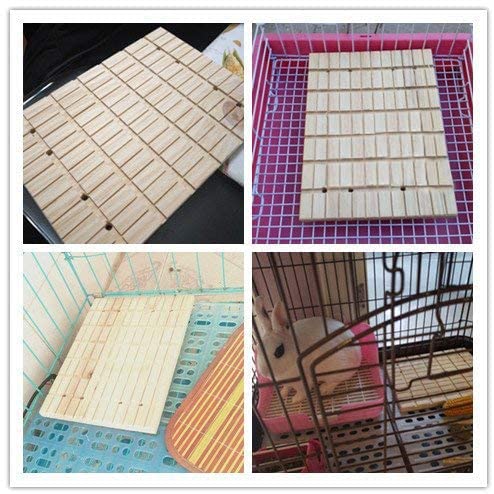 Litewoo Rabbit Scratch Board Claws and Teeth Care Wooden Chew Toys Bunny Chinchilla Guinea Pig Rabbit Antiskid Edible Natural Wood Pad Litewoo