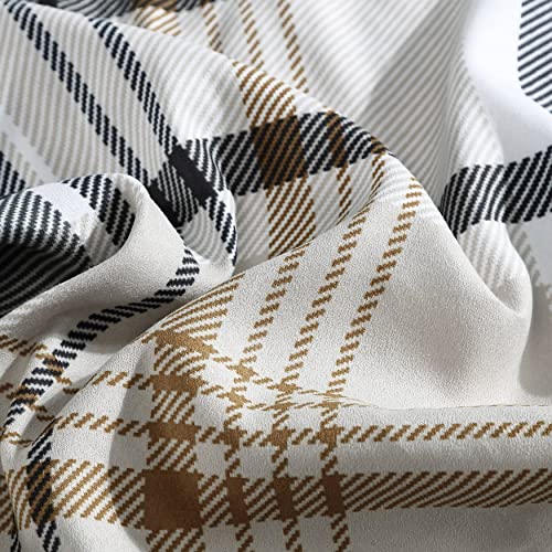 Eddie Bauer - Twin Comforter Set, Reversible Plaid Bedding with Matching Sham, Oeko-Tex Certified, Dorm Essentials (Normandy Grey) Eddie Bauer