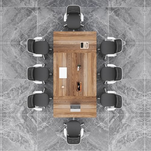 Folding Conference Table with Wheels, Conference Room Table, Modern Rolling Training Tables, Foldable Seminar Meeting Tables for Home Office (4, A, 55.1in) Lrxmastery