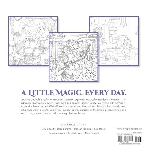 Everyday Magic: A Cozy Fantasy Coloring Book (Dover Adult Coloring Books) WoodArtSupply