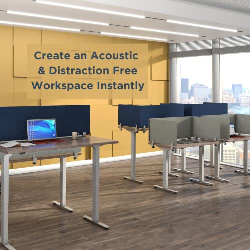Desk Divider; Sound Absorbing Panel and Sound Proof Dividers - Privacy Shields for Student Desks and Desk Privacy Panels. Cubicle Wall, Desk Divider for Students and Office (Dark Blue, 29" W x 18”H) VaRoom