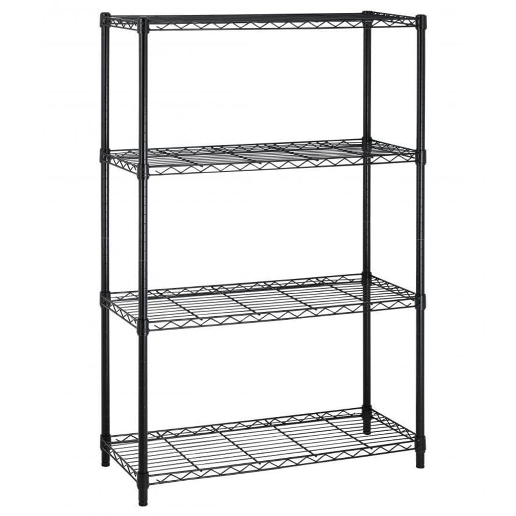 PayLessHere | 4-Tier Wire Shelf | 36"x14"x54" | Black | Adjustable Racks | Heavy-Duty Storage Shelves, Holds Upto 1000 lbs | Rust-Resistant, No-Tool Assembly | for Home, Garage Shelving PayLessHere