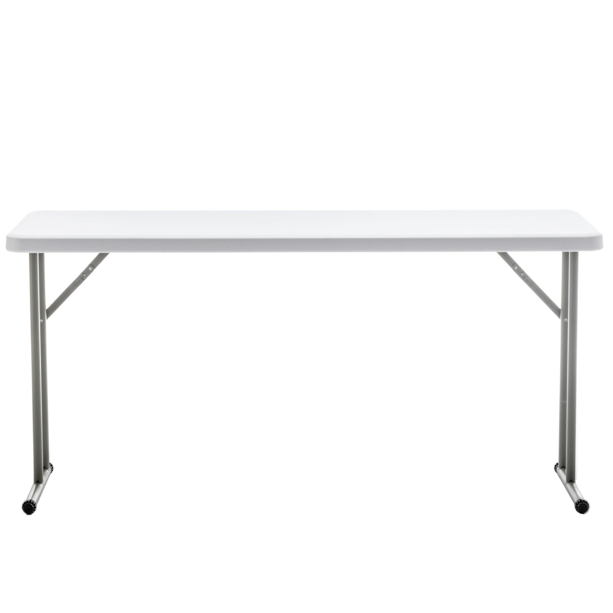 BTEXPERT 5-Foot - 60" Long White Plastic Folding Seminar Training Table Portable 18" Wide Narrow, 29" High, Events Indoor Outdoor Lightweight BTEXPERT