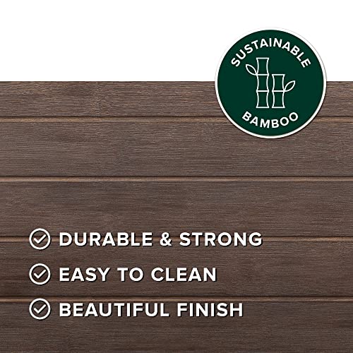 Zinus Suzanne Bamboo and Metal Platform Bed Frame, 7-Inch Low Profile, Solid Steel Construction, No Box Spring Needed, Wood Slat Support, Easy Assembly, Grey Wash, King Zinus