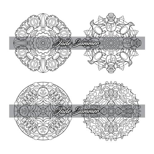 100 Mini Mandalas: A Mandala Coloring Book for Adults and Kids with Easy, Cute, and Tiny Designs for Stress Relief and Relaxation WoodArtSupply