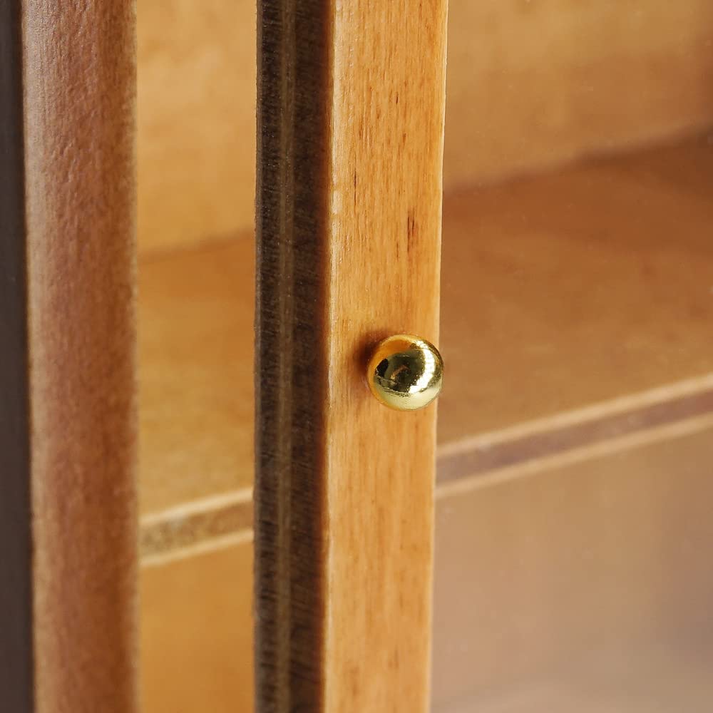 Odoria 1/12 Miniature Curio Display Cabinet Dollhouse Furniture Accessories, Brown Odoria