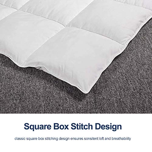 ACCURATEX Duvet Insert Queen Comforter - 400GSM Fluffy Down Alternative Fill Hotel Collection Heavyweight Comforter, Warm Thick Duvet for Fall Winter, 8 Corner Tabs - Machine Washable,White,90x90 ACCURATEX