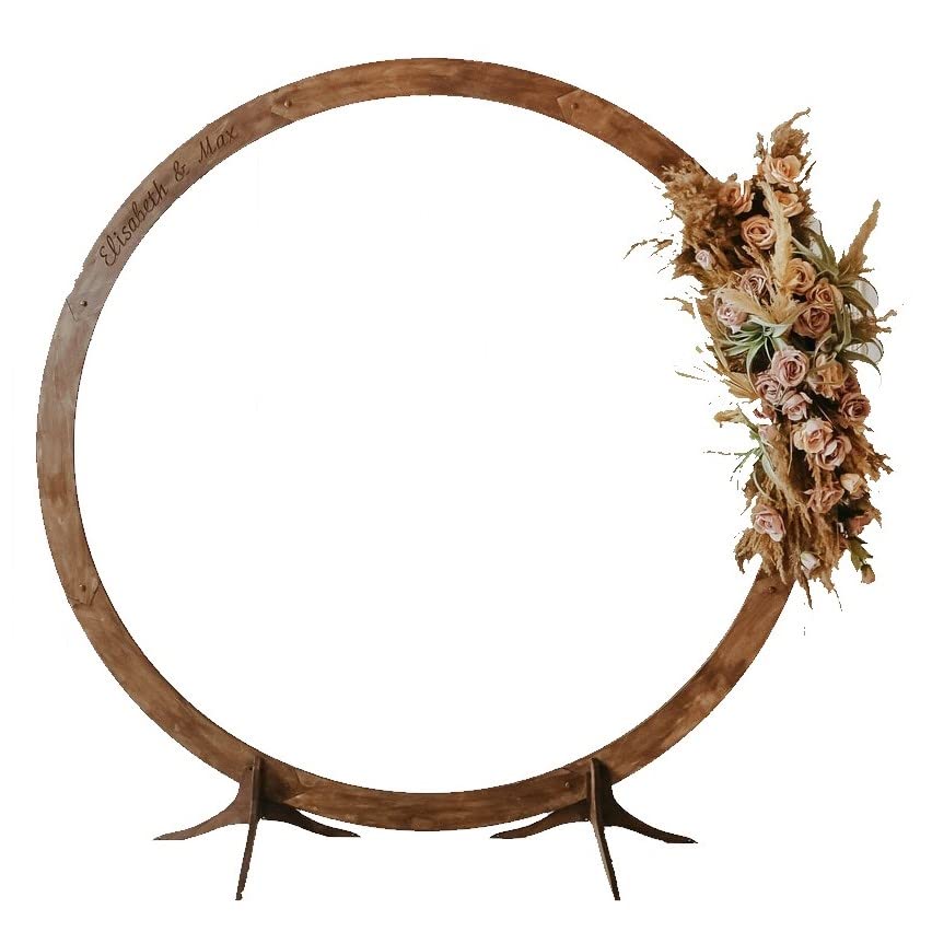 Wooden Wedding Arch 5.9FT, 6.5 FT, 7.2 FT Wood Arch for Wedding Ceremony, Wedding Arbor Backdrop Stand for Garden Wedding, Parties, Indoor, Outdoor, Wooden Wedding Arch Rustic Farmhouse Theme Wedding by Eli