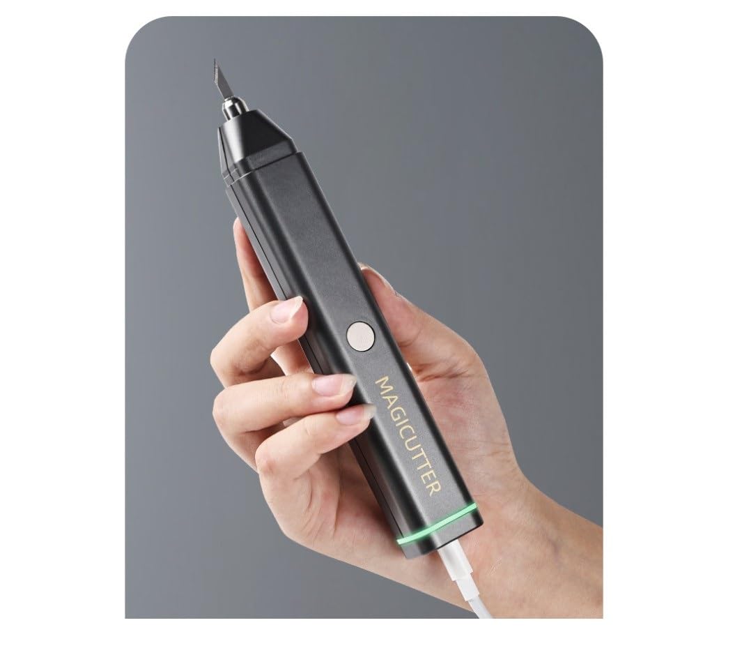 Portable Ultrasonic Cutter for Leather 3D Printing Plastic DIY 30W 40KHz, with 40pcs Replacement Knife and Fixtures Generic