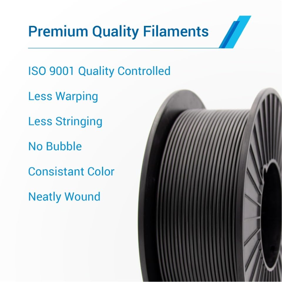 LumaFuse TPE-SEBS 1300 95A, Soft Flexible 3D Printing Filament, 1kg Spool, Dimensional Accuracy +/- 0.02 mm, Compatible with Most FDM Printers (Black, 1.75mm) Lumas Polymers