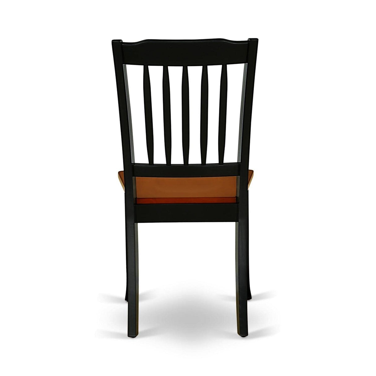 East West Furniture DAC-BCH-W Danbury Dining Room Chairs - Slat Back Solid Wood Seat Chairs, Set of 2, Black & Cherry East West Furniture