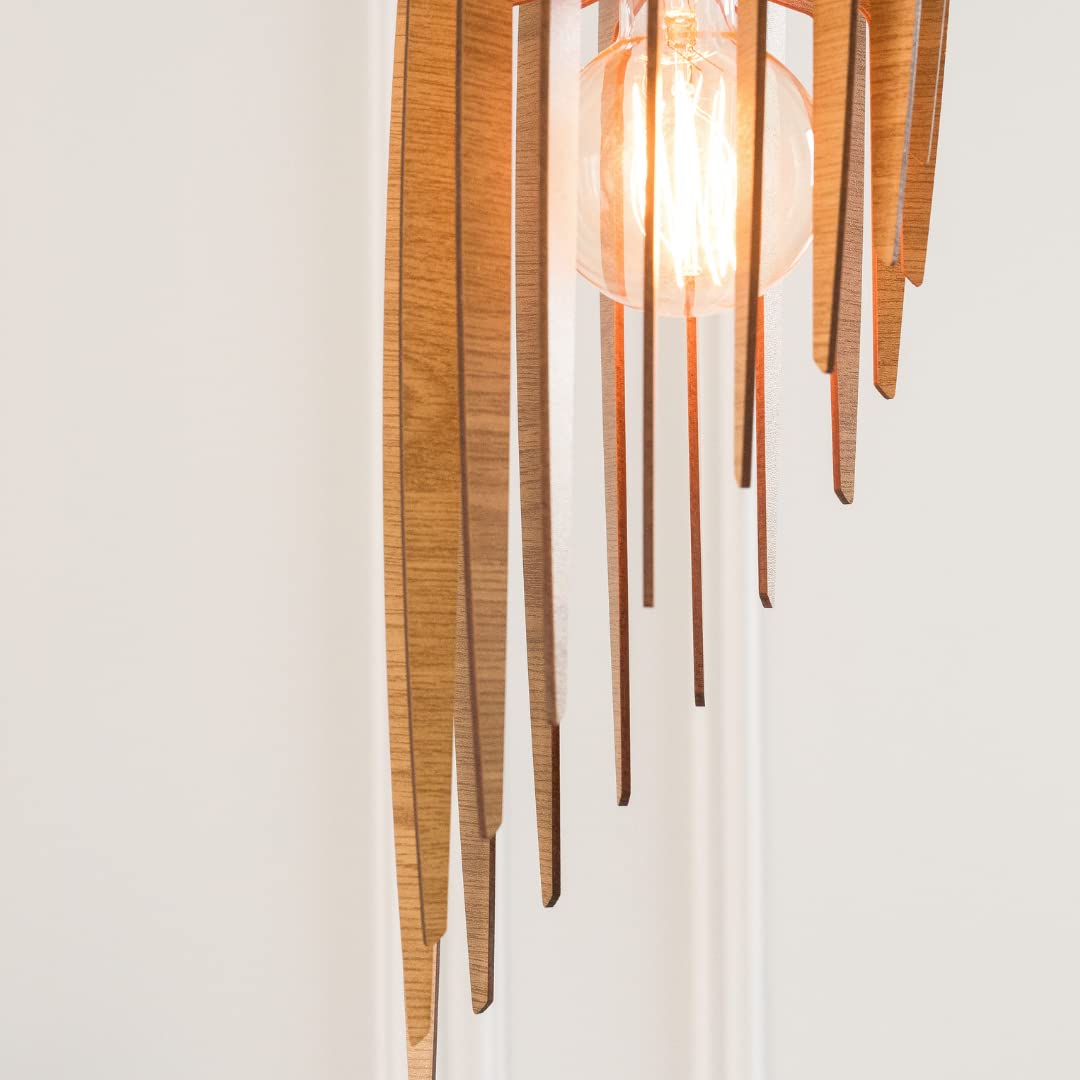 STALACTITE Wood Pendant Light | Mid Century Modern Chandelier | Hanging Lamp | Wood Chandelier Lighting | Modern Light Fixture | Modern Pendant Light DEZAART