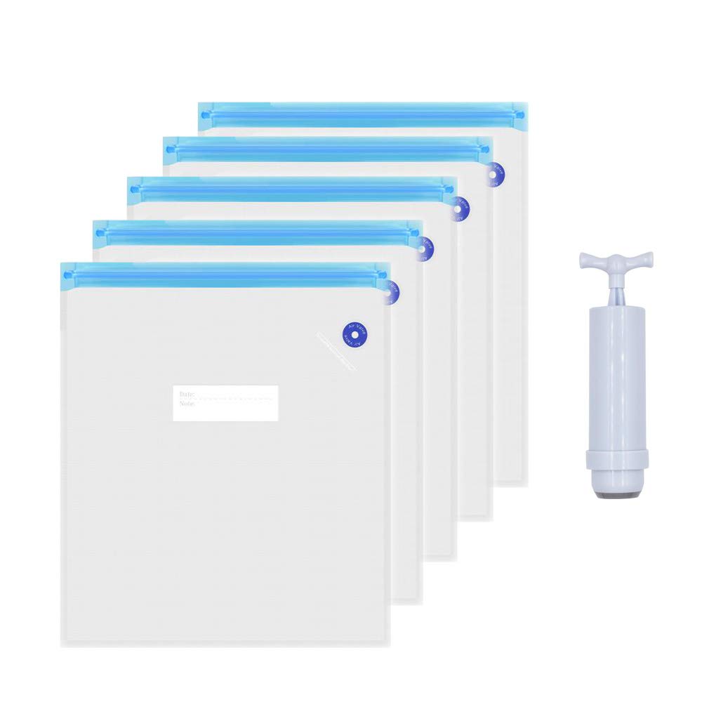 Befenybay 5PCS 3D Printer Filament Vacuum Compression Storage Bags with Manual Air Pump for PLA/ABS/Nylon/Wood/TPU/Other 3D Printing Material (Does Not Include Filament) Befenybay