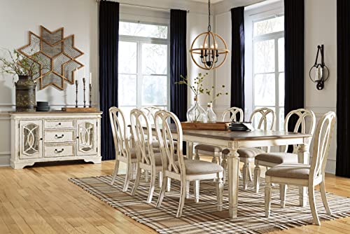 Signature Design by Ashley Realyn French Country Dining Extension Table, Seats up to 8, Chipped White Signature Design by Ashley