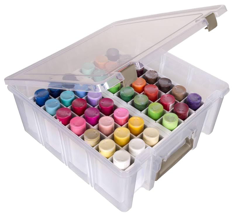 ArtBin Super Satchel Double Deep Compartment Box - Art Storage with 8 Removable Compartments, Smart Closure for Craft Supplies ArtBin