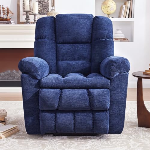 Eiayeebil Triple Motor Power Lift Recliner Chair with Massage and Dual Heat for Elderly People, Zero Gravity Lay Flat Recliner Infinite Position, USB Ports(Navy Blue) Eiayeebil