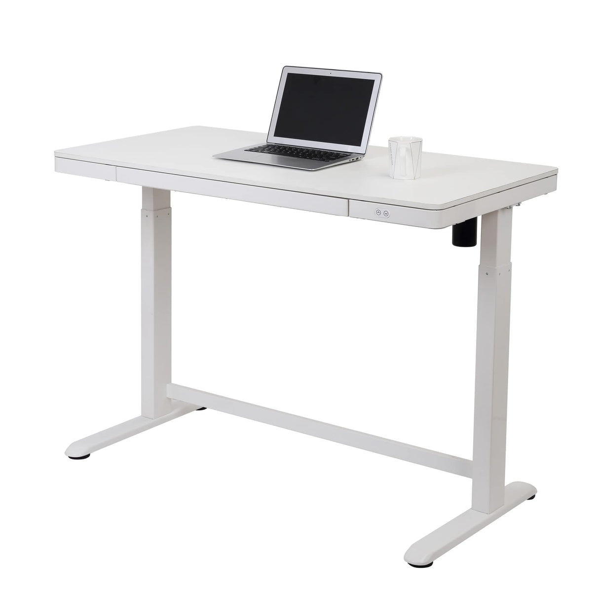 Realspace® Electric 48'W Height-Adjustable Standing Desk, White Realspace