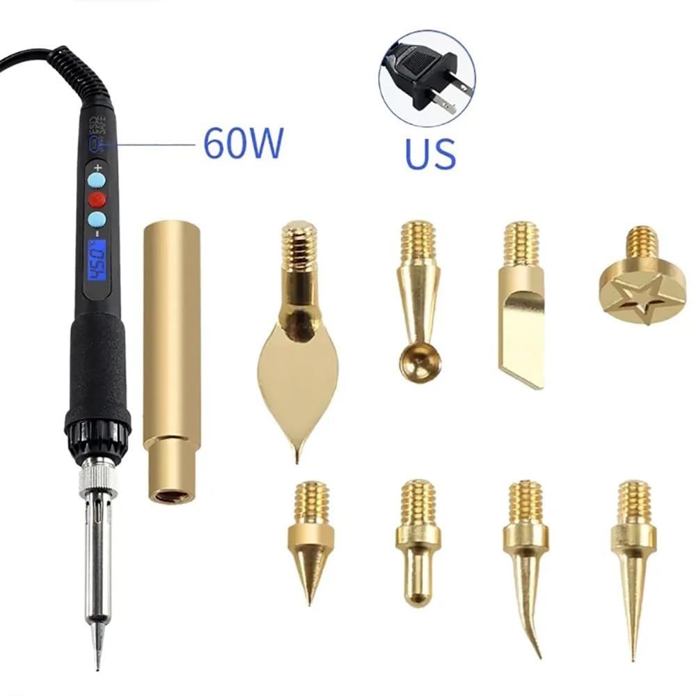 Casnorton 3D Printer Smoothing Tool Kit,3D Printing Modify Finishing Smoothing Solding Welding Iron Tool Cleaning Needle Soldering Iron with 8Pcs Brass Trimming Casnorton