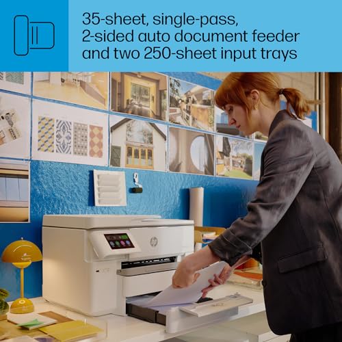 HP OfficeJet Pro 9730e Wide Format Wireless All-in-One Color Inkjet Printer, Print, scan, Copy, ADF, Duplex Printing Best-for-Office, 3 Months of Instant Ink Included (537P6A) HP