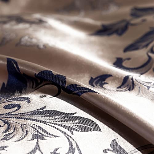 Bedding Set Luxury Satin Bedding Set 2/3PCS Neoclassical Style Jacquard Duvet Cover Set 1 Quilt Cover + 1/2 Pillowcase Single Twin Full Queen King Size Full bed set ( Color : A , Size : US-Queen 228X2 HASMI