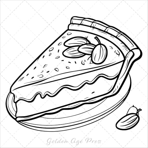 Food & Snacks Bold & Easy Coloring Book: Simple Large Print Savory and Sweet Treats Dessert Designs for Kids, Adults & Beginners WoodArtSupply