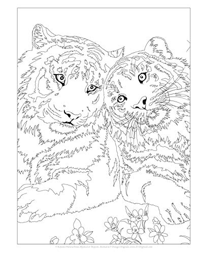 Mystical & Majestic Animals: A Fantastic Coloring Adventure (Design Originals) 32 Stunning Designs featuring Dragons, Tigers, Wolves, and Phoenixes, with 49 Inspiring Examples, on Perforated Pages Design Originals