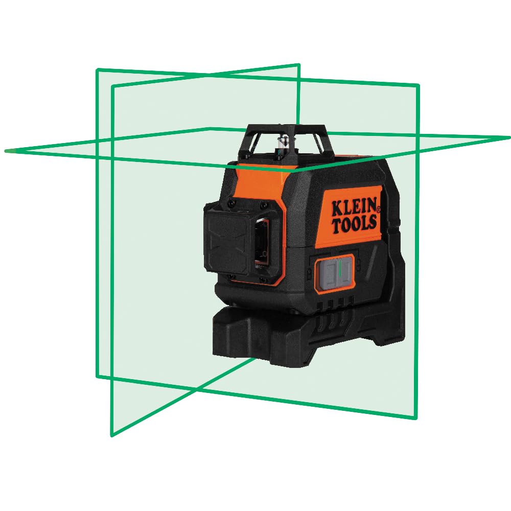 Klein Tools 93CPLG Compact Self-Leveling Laser Level, Bright Green 360-Degree Laser Planes, Rechargeable, Magnetic Mount Klein Tools